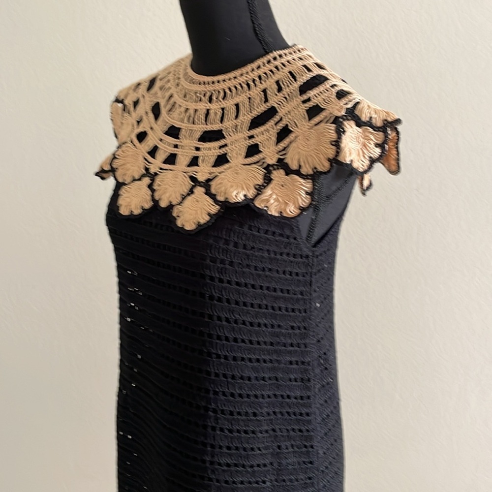 ZARA crochet dress Peter Pan collar rare size XS-S - Picture 6 of 10